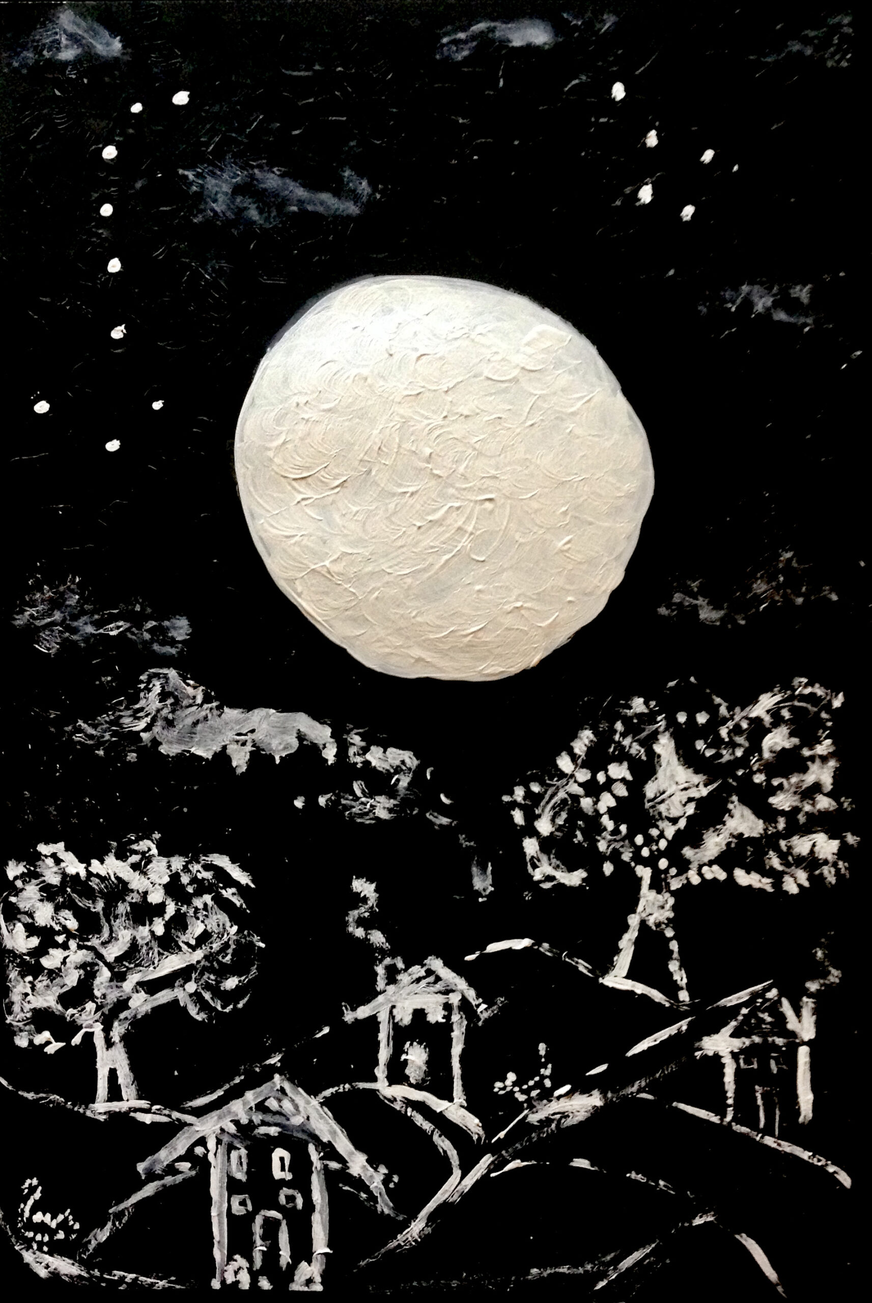 Acrylic on poster board ; Illustration by Adra Fisher