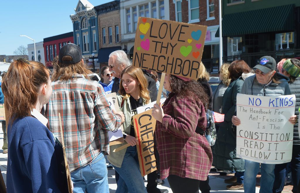 The protest Saturday in Winchester was peaceful. There were “zero issues,” Police Chief Travis Thompson said.