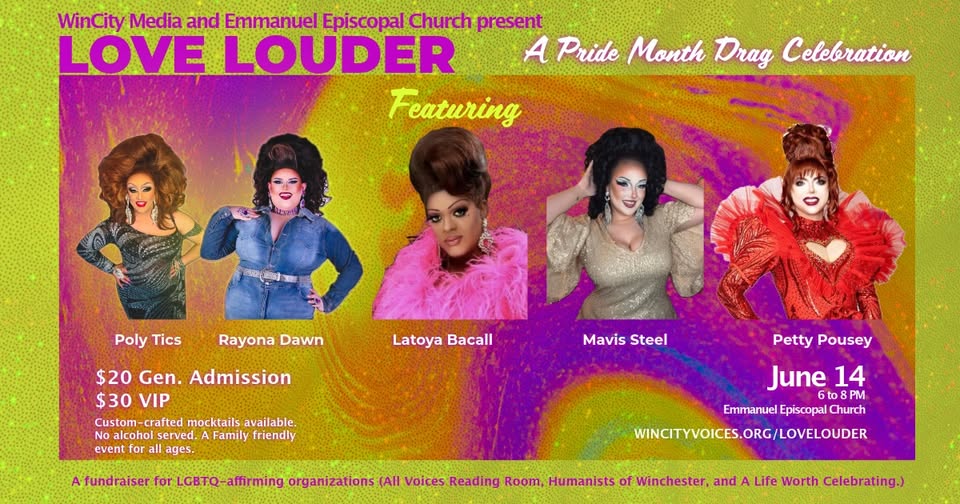 Love Louder drag show advertisement