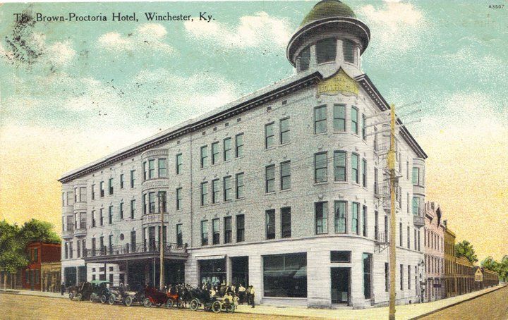 The Brown-Proctoria (or Brown Proctor) Hotel is depicted on a postcard from the early 20th century. (Found on Pinterest)