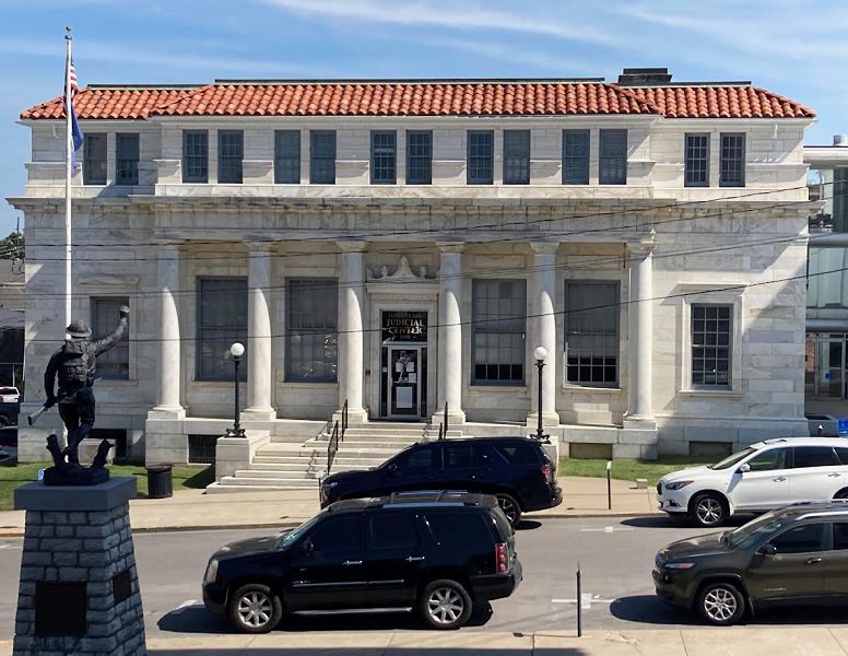 The Governor James Clark Judicial Center beside the Clark County Courthouse.
