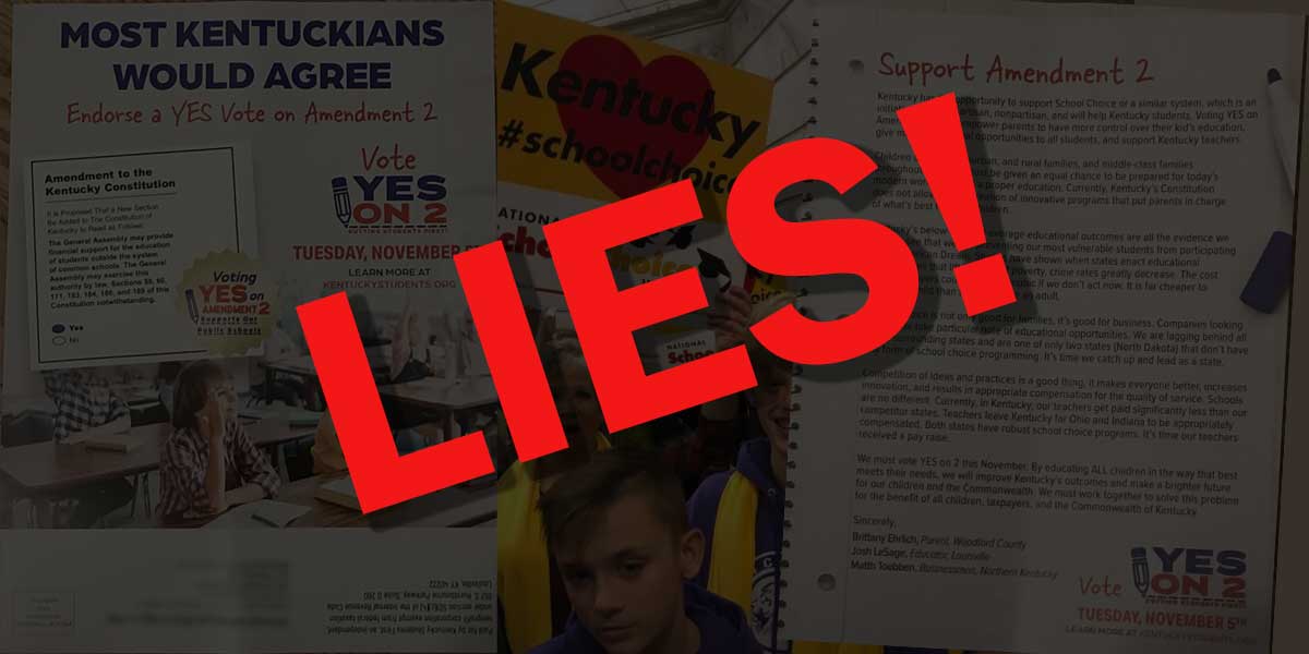 Proponents of public funding for private schools using deceptive tactics to fool Kentucky voters