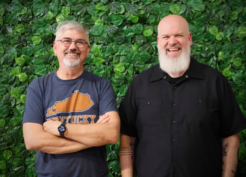 Kevin Parido (right) was recently featured on the Voices of Winchester podcast along with host Pete Koutoulas.