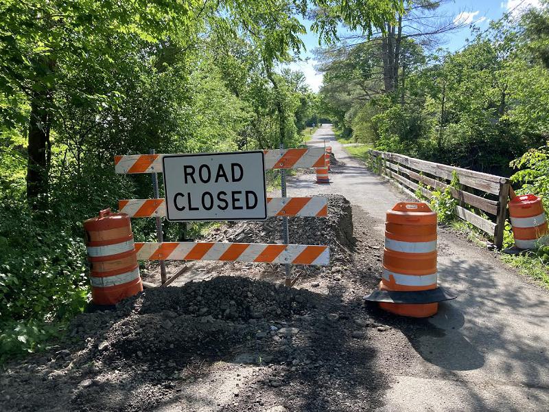 The 114-year-old bridge over the CSX tracks on Red River Road was closed by the county in the summer of 2024 due to safety concerns.