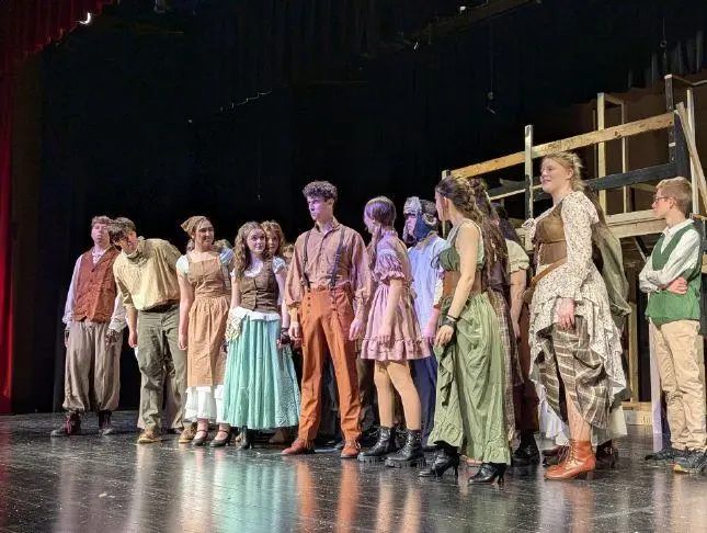 Students are in costume rehearsing for the upcoming production of "Urinetown: The Musical" at GRC. Tickets go on sale Tuesday.