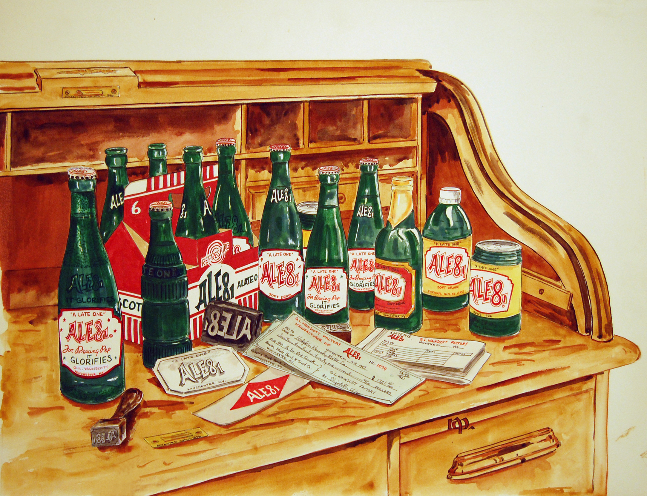 Wainscott’s roll-top desk (Courtesy of Robert A. Powell)
