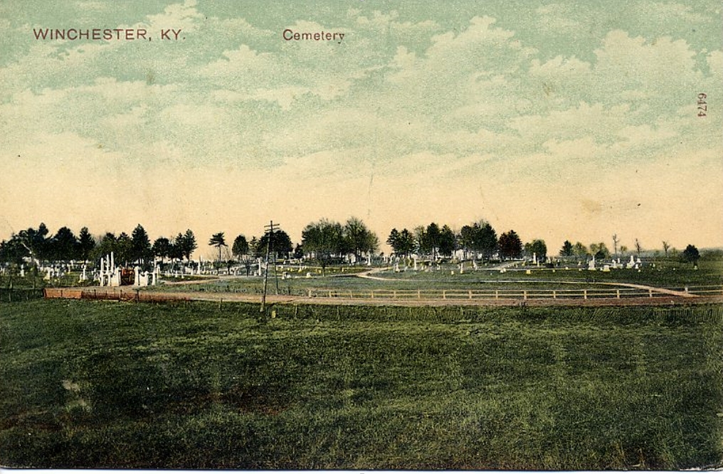 Postcard view of Winchester Cemetery.