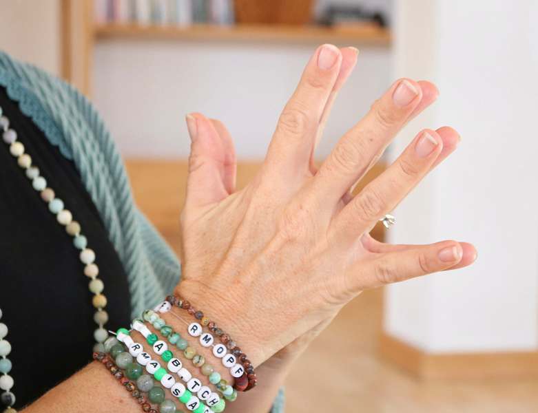 Hands in meditation.