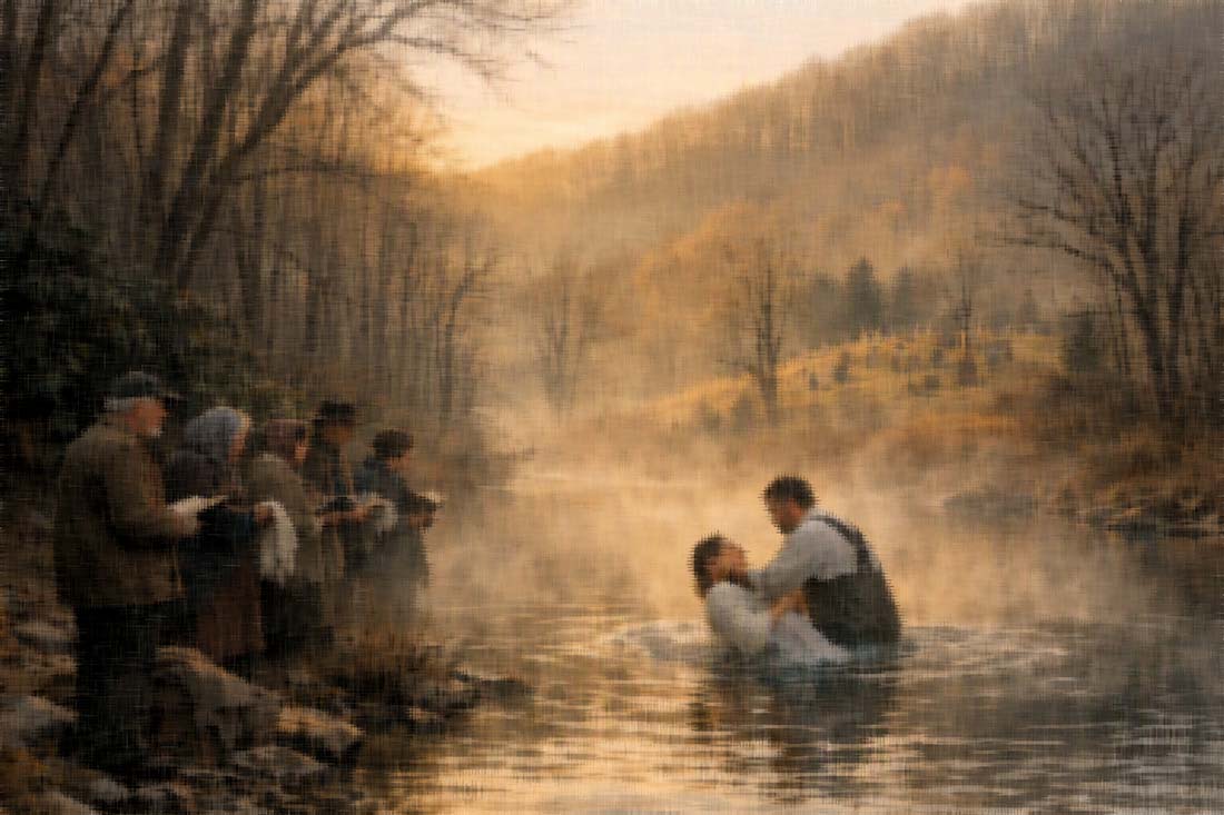 An Appalachian river baptism