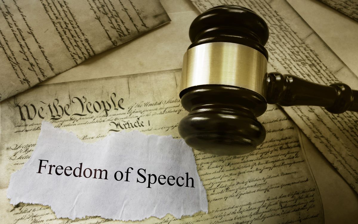 Photo illustration - "freedom of speech."