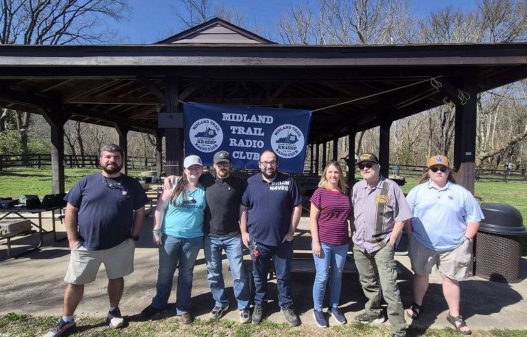 Members of the Midland Trail Radio Club at a March event at Fort Boonesborough State Park. (MTRC Facebook page)