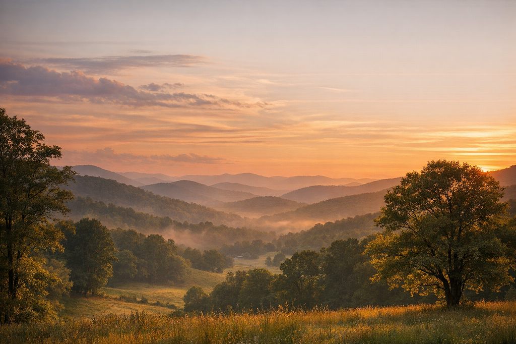 serene Appalachian dusk