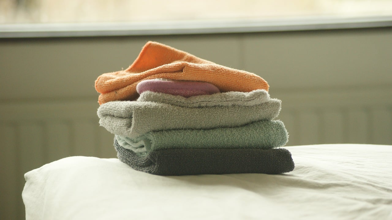 Folded towels