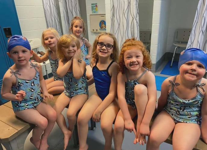 Youngsters learn to swim at the Winchester Swim Academy.